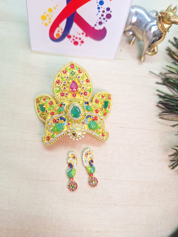 Mukut With Earings